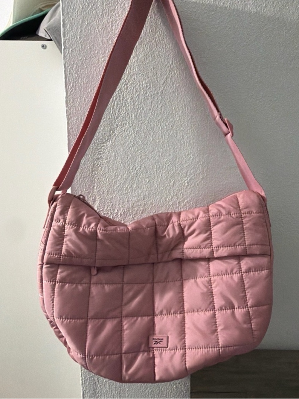 Reebok Quilted Rose Pink Shoulder Bag